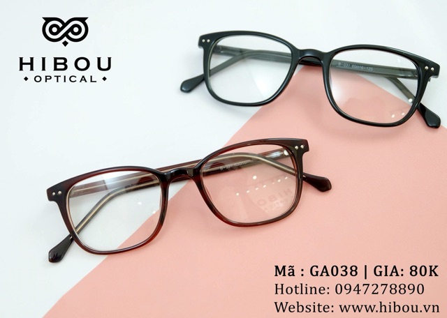 [Tặng hộp và khăn] Gọng Kính cận siêu rẻ Hibou Optical GA038 - Chuyên lắp mắt cận loạn viễn | BigBuy360 - bigbuy360.vn