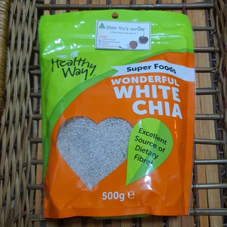 Hạt chia trắng Úc - Healthy Way Blissful White Chia Seed 500g  bổ sung chất sơ