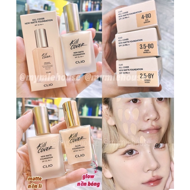Kem nền Clio Kill Cover Glow / Matte Foundation