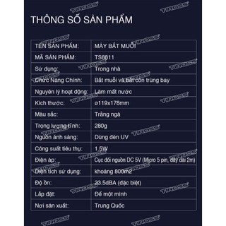 Đèn Bắt Muỗi Tiross TS8811