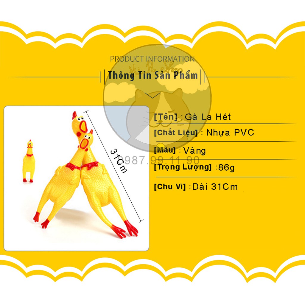 [Đồ Chơi] Gà Gặm Bóp Kêu La Hét Tiếng Gà Dành Cho Thú Cưng Đồ Chơi Biết Kêu Hài Hước Dành Cho Chó Mèo