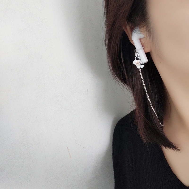 Dây Đeo Tai Nghe Bluetooth Không Dây Bằng Nhựa Và Hợp Kim Kiểu Phi Hành Gia Chống Mất Tiện Dụng