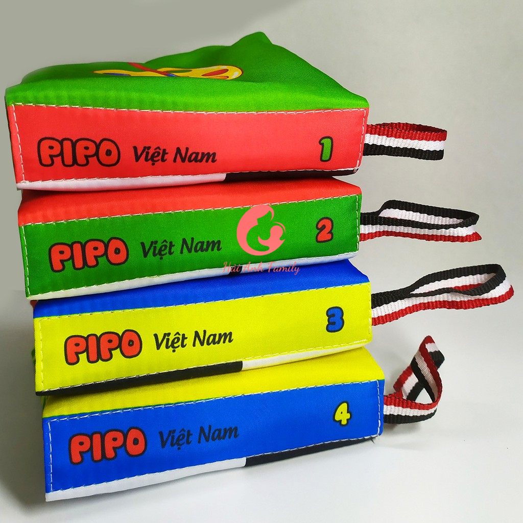 Sách vải cho bé PipoVietnam phát triển tư duy, an toàn cho trẻ sơ sinh và trẻ nhỏ