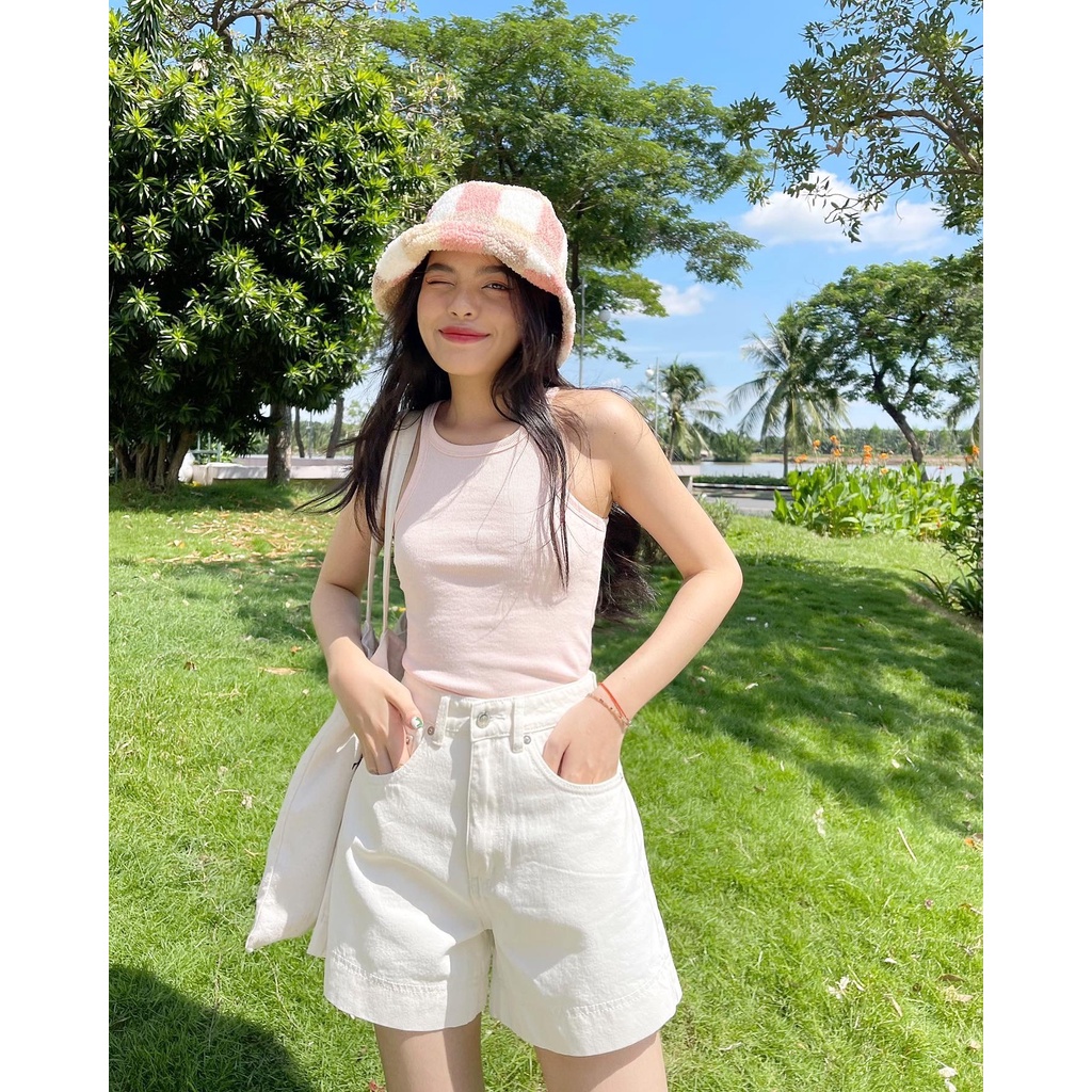 Kido - Quần Shorts Jeans Dập Lai Pull Jean Shorts