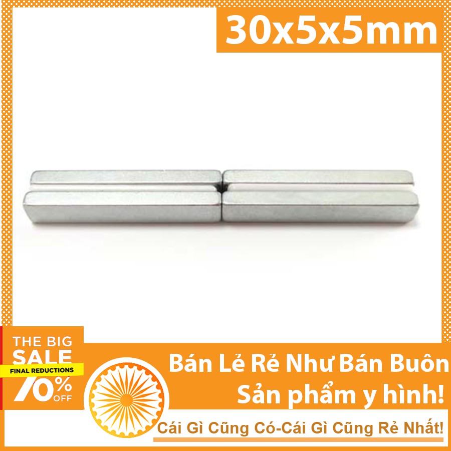Nam châm chữ nhật 30x5x5mm