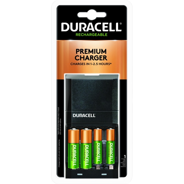 BỘ SẠC NHANH (1-2.5 TIÉNG) 2 LOẠI PIN AA - AAA KÈM SẴN 2 PIN AA &amp; 2 PIN AAA Duracell - Ion Speed 4000 Battery Charger