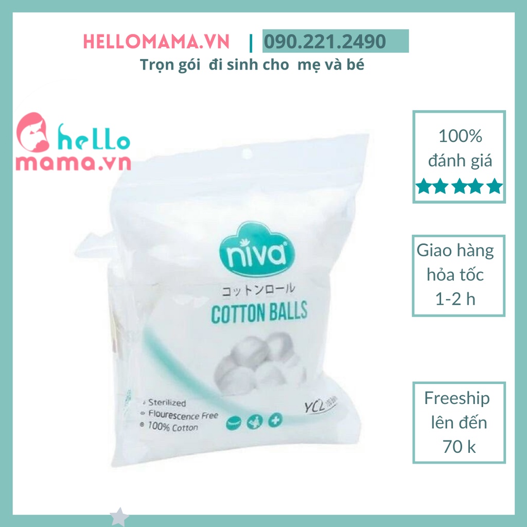 Bông gòn nhét tai Niva  dùng để trang điểm mỹ phẩm, lau chùi vệ sinh và bịt tai cho bà mẹ sau sinh