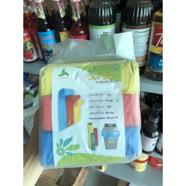 Túi rác màu 3 cuộn