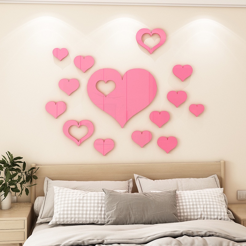 Tranh Mica Trái tim xinh đẹp Trang trí phòng khách, phòng ngủ, cửa hàng Nhiều Size - EPeBen