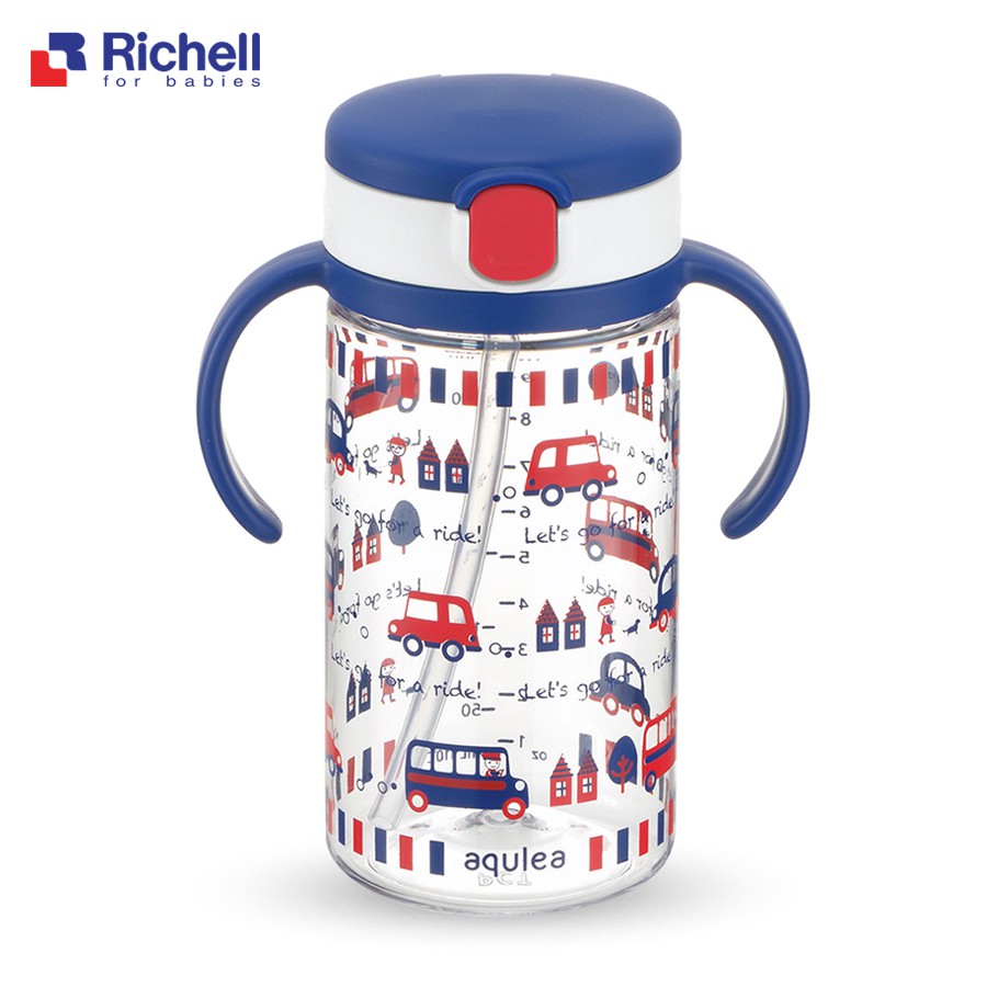 Bình nước có ống hút cho bé RICHELL AQ 320ml