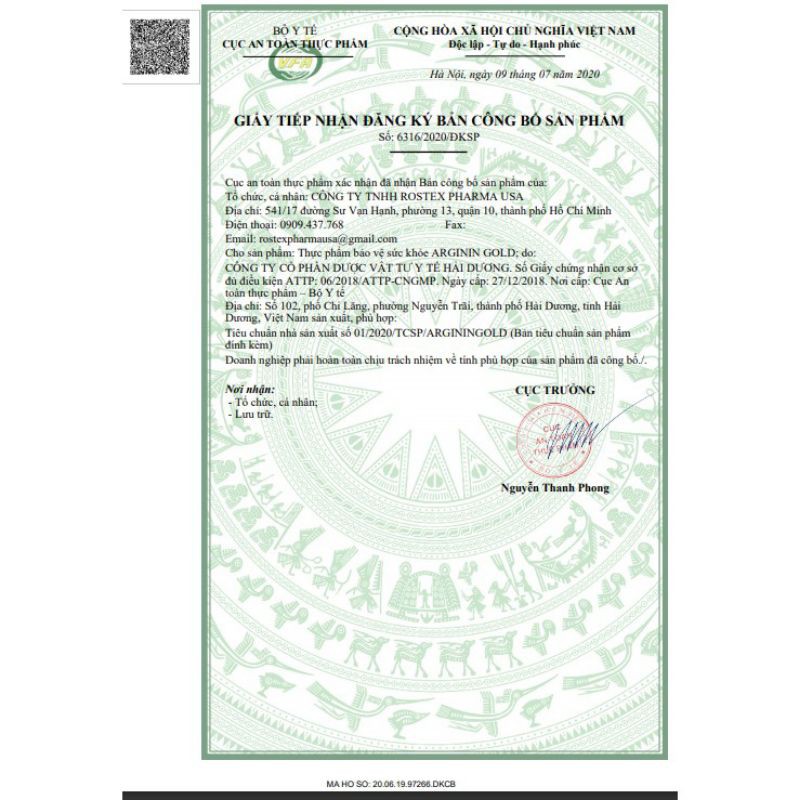 Viên uống bổ gan Arginin Gold giải độc gan, hạ men gan - Hộp 30 viên thành phần