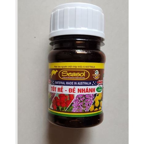 Phân bón lá Tảo Biển SEASOL Tốt rễ Đẻ nhánh 100ml