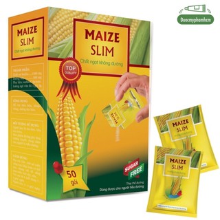Đường ăn kiêng Maize Slim chiết xuất từ chất xơ và đường bắp - Hộp 50 gói - Mediphar USA sản xuất chuẩn GMP