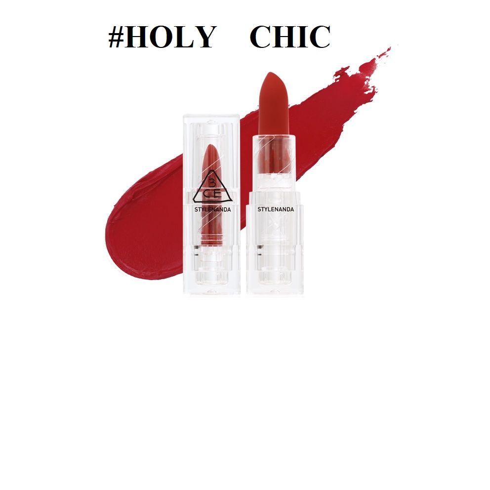 Son 3ce vỏ trong #Holy chic (son 3CE CLEAR LAYER EDITION)