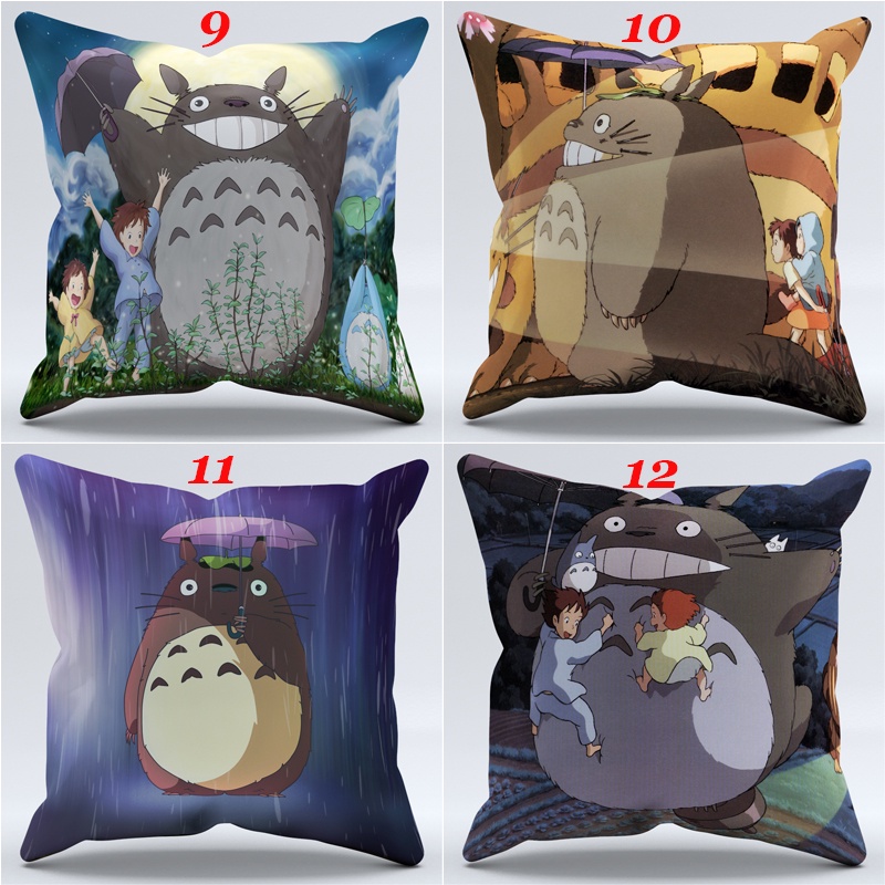 Vỏ Gối Vuông In Hình Totoro Độc Đáo Chất Lượng Cao