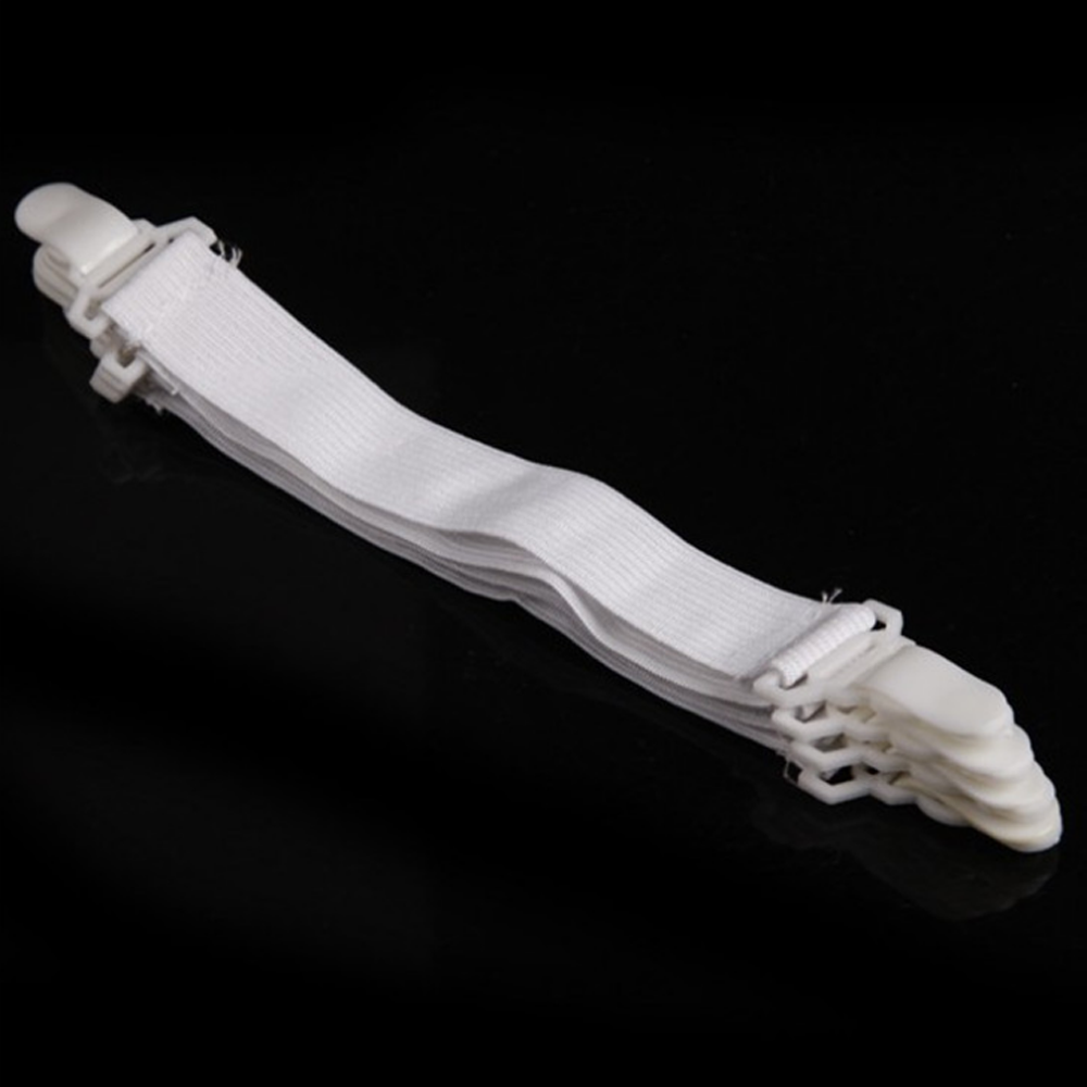 CONOPERY Set 4 dây kẹp giữ ga giường màu trắng