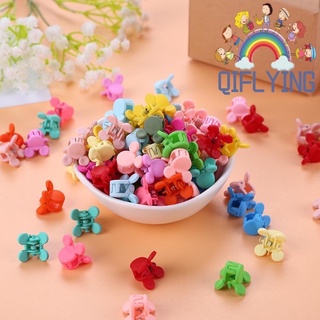 Set 10 kẹp tóc nhiều màu hình thỏ nhí xinh xắn cho bé gái