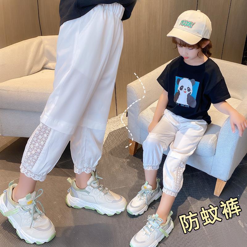 Quần Dài Đến Mắt Cá Chân Chống Muỗi Phong Cách Phương Tây Thời Trang Mùa Hè Hàng Mới Dành Cho Bé Gái 2022