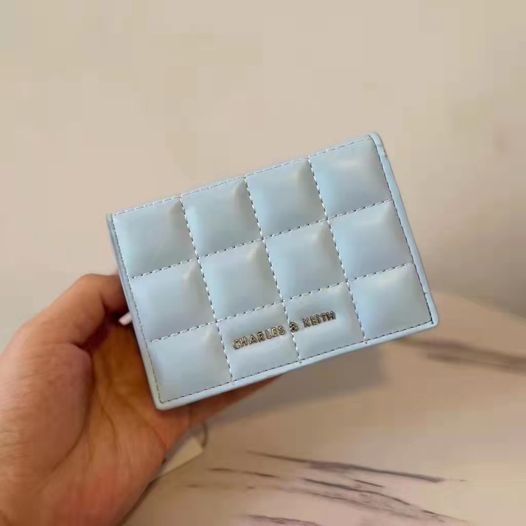 Ví Gấp Nữ Đơn Giản CNK22 10840202 Ví Đựng Thẻ Đa Năng Phối Dây Xích Thời Trang