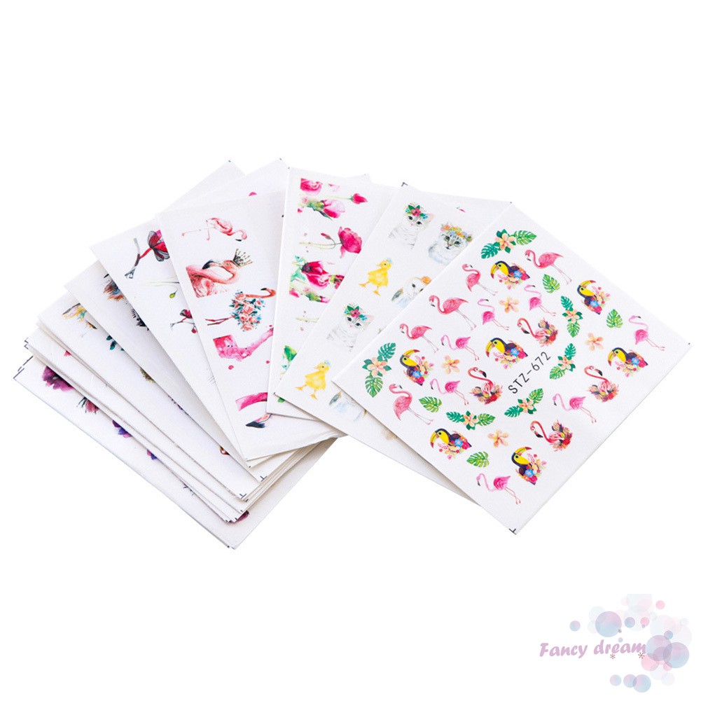 Set 3 tấm ticker dán trang trí móng tay