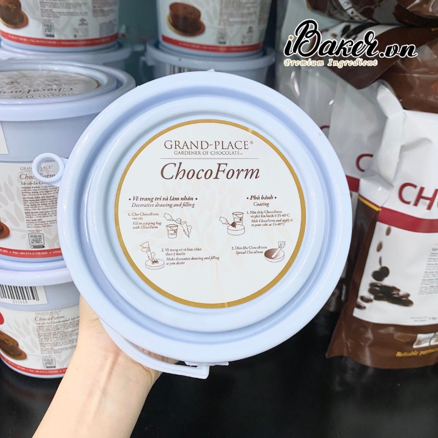 [1KG] Socola sệt Đen Puratos Grand Place/ Sô-cô-la Compound Chocoform Đen