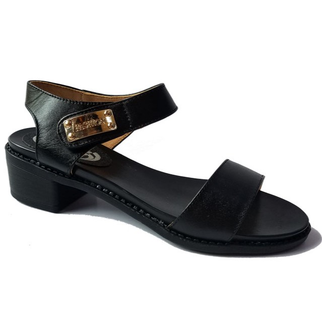 Giày Sandal Cao Gót Da Bò BIGGBEN Gót 4cm HKD321