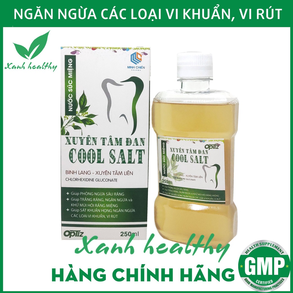 Nước súc miệng thảo dược XUYÊN TÂM ĐAN - giúp ngăn ngừa sâu răng, sạch răng, thơm miệng hiệu quả - Chai 250ml