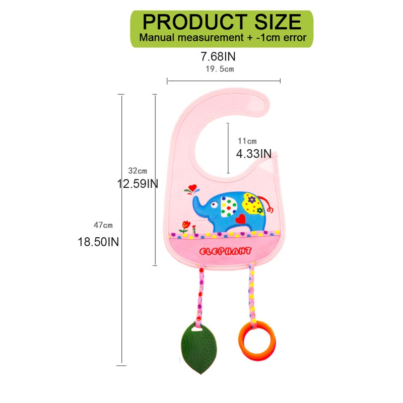 Yếm Ăn Họa Tiết Hoạt Hình Có Thể Điều Chỉnh Cho Bé