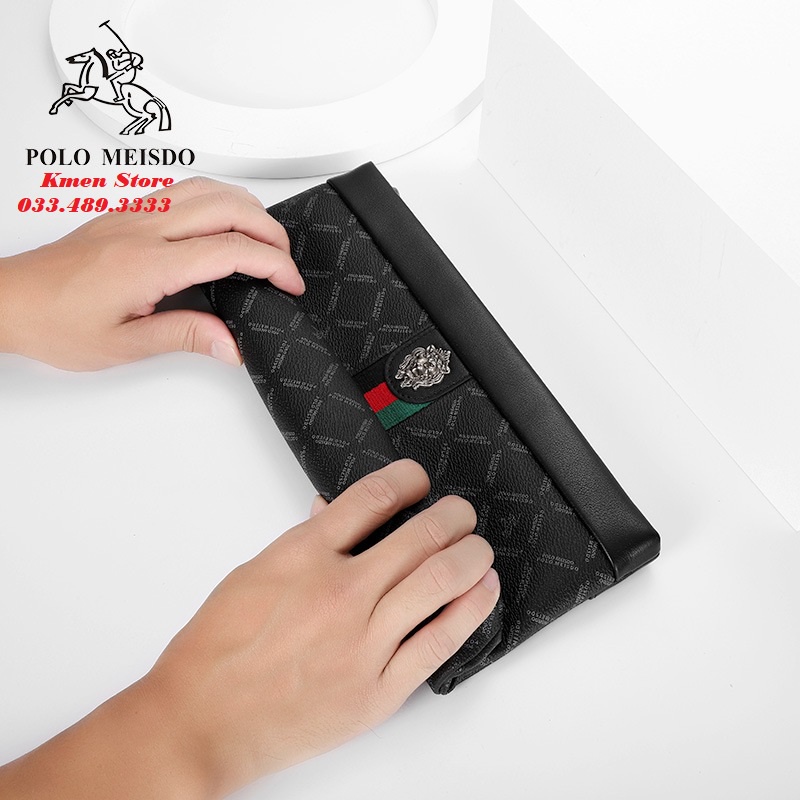 Ví Cần Tay Nam Clutch Nam Hàng Hiệu Cao Cấp POLO MEISDO Sang Trọng Đẳng Cấp PL01