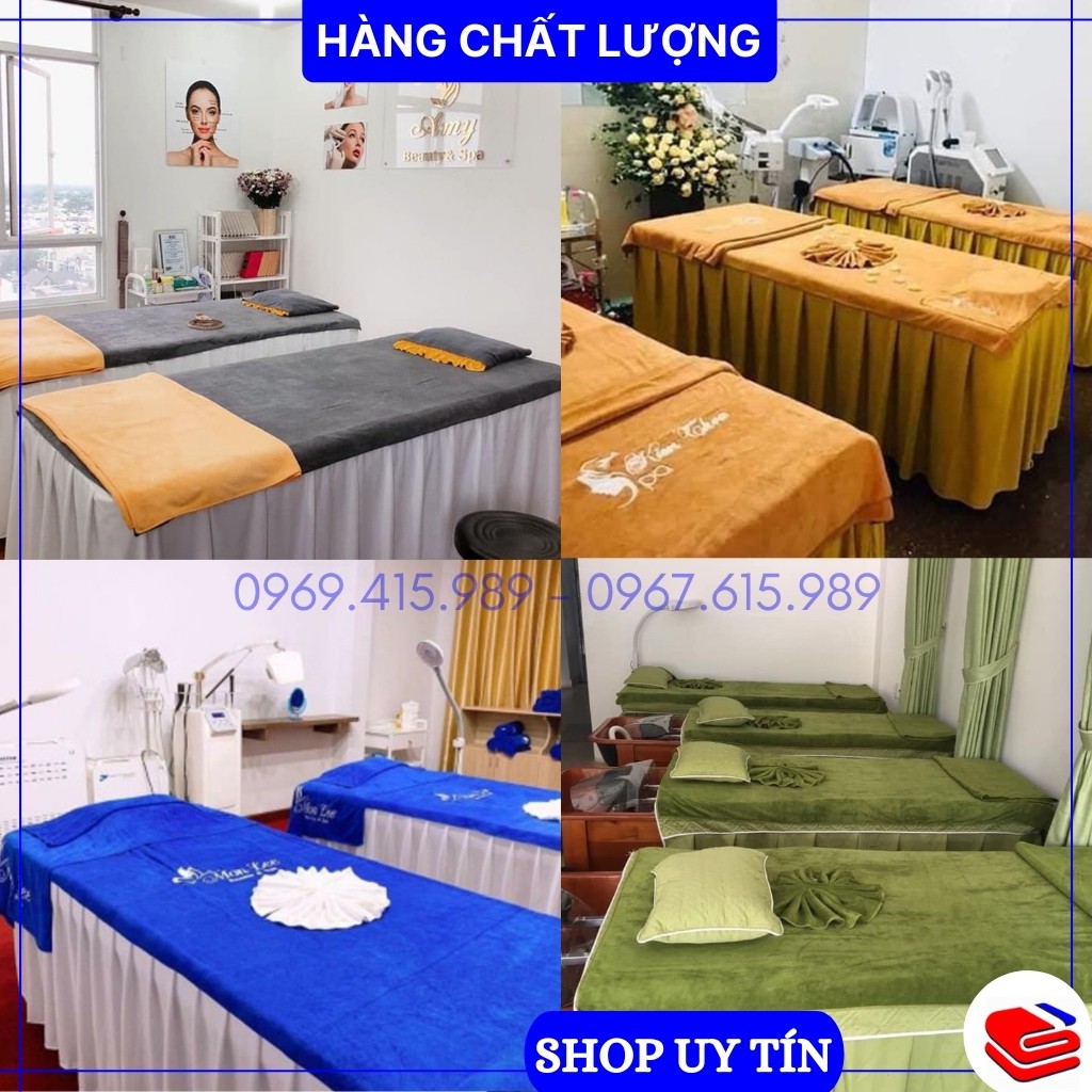 Khăn trải giường, đắp người LOẠI 1 siêu mềm, dày dặn cho spa, thẩm mỹ viện, kt 90*1m9, nặng 7 lạng/c | BigBuy360 - bigbuy360.vn