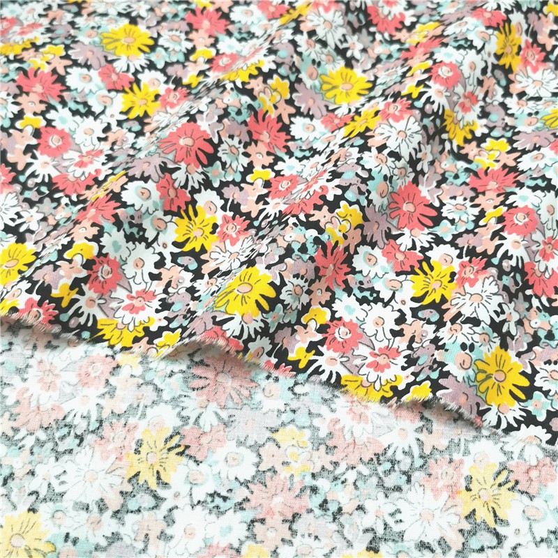 Vải twill 100% cotton Nguyên Chất 100 * 160Cm In Họa Tiết Hoa Cổ Điển Dùng Để May Đầm / Chăn Ga Gối