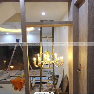 Đèn chùm pha lê 15 tay M2 + tặng bóng