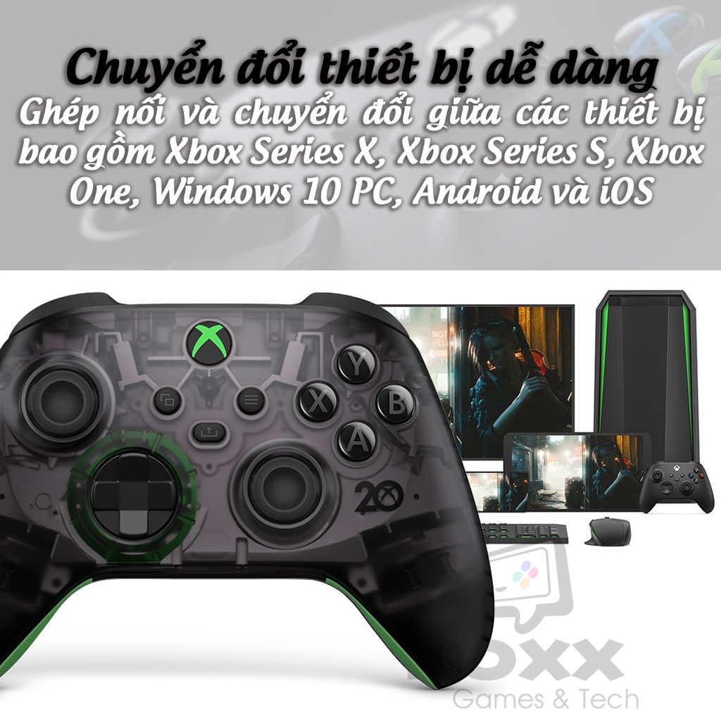 Tay cầm xbox series x bản limited 20th Anniversary tặng kèm cáp