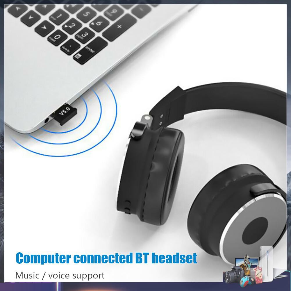 USB bluetooth 5.0 thu âm thanh không dây Dongle CSR 4.0 cho loa máy tính PC