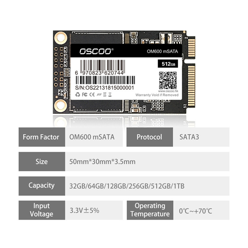 Mô Đun Ổ Cứng Obata Ssd 16gb 64gb 256gb Mini Msata Dành Cho Laptop Server