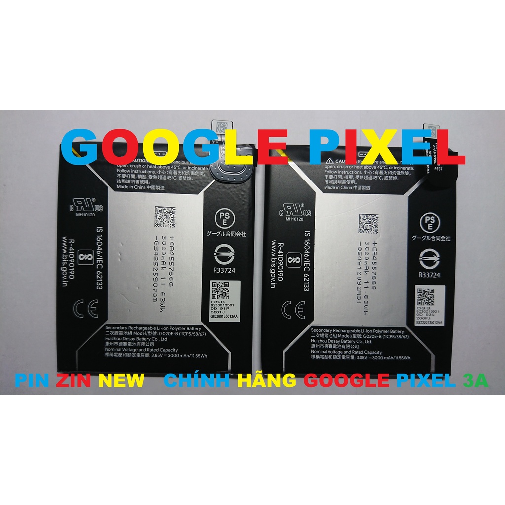 PIN ZIN NEW CHÍNH HÃNG GOOGLE PIXEL 3A