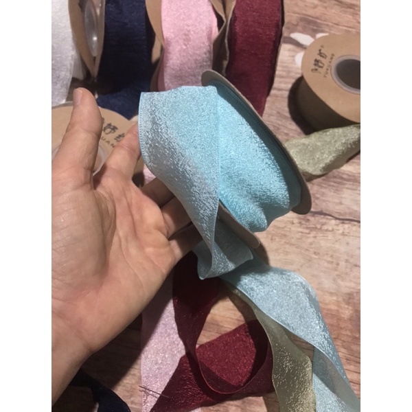 4m ruy băng lụa xốp viền rộng 38mm