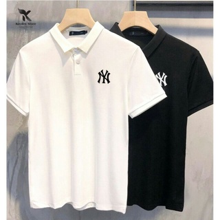 Áo thun ny nam nữ có cổ tay ngắn cao cấp, áo polo ny có cổ nam nữ, áo phông ny unisex