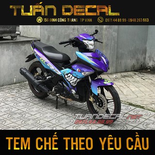 Ten trùm exciter 150 cá mập xanh tím Đẹp