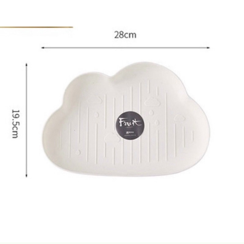 Khay Ăn Dặm Hình Đám Mây, đĩa ăn dặm cho bé bằng nhựa