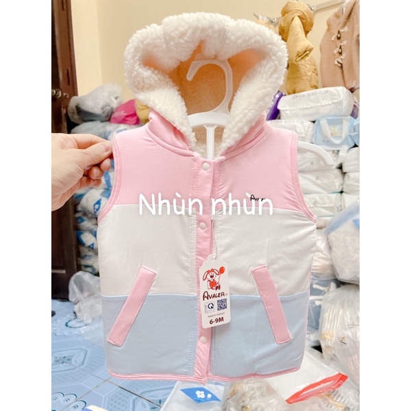 {Hà nam/Avaler}Áo gile lót lông mặc được 2 mặt (mặt cotton và mặt lông)