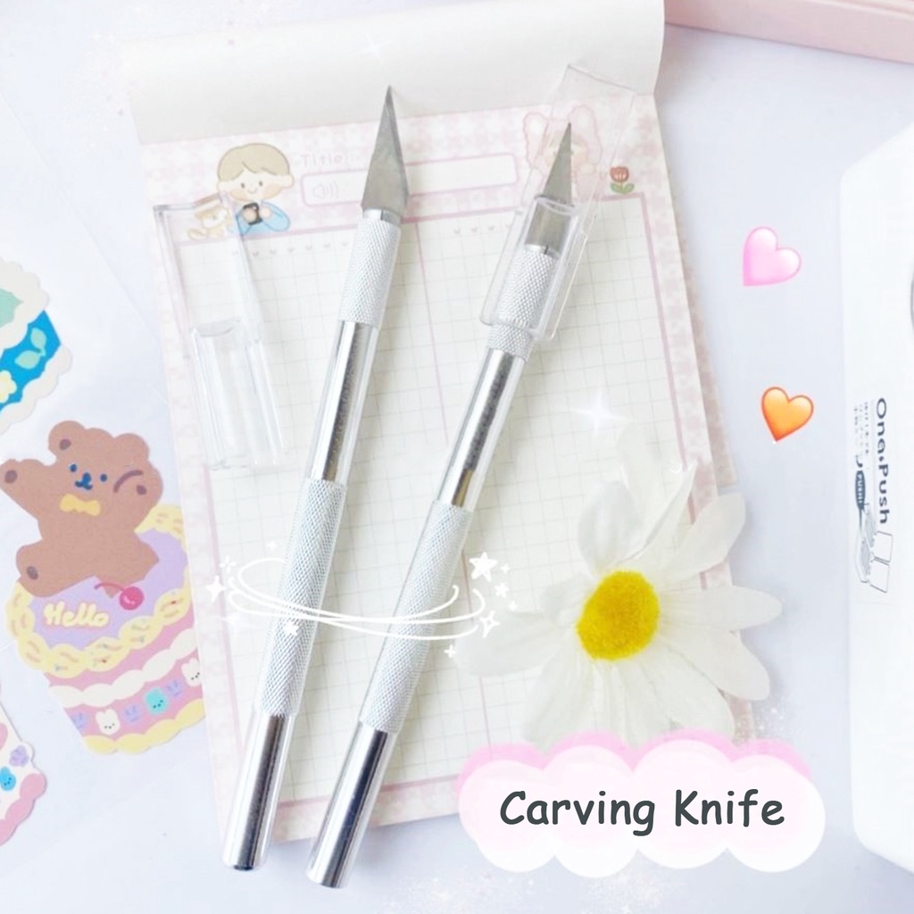 Dao Điêu Khắc Bằng Kim Loại Với 5 Lưỡi Dao Đa Năng
