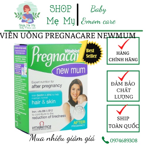 Vitamin PRENACARE NEW MUM (uk) ngăn ngừa rụng tóc cho mẹ sau sinh