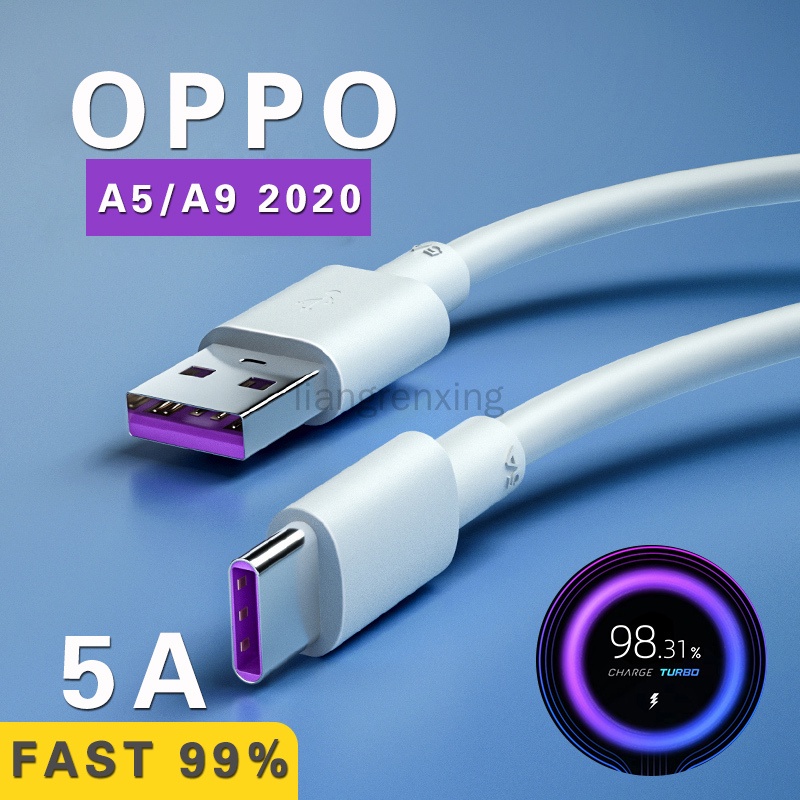 Dây cáp sạc nhanh bằng đồng 100% chất lượng cao cho OPPO A5 2020 A9 2020 Type-C 5A