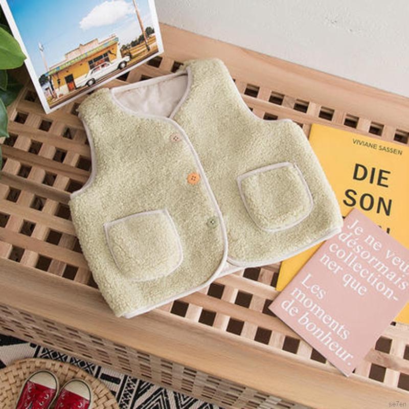 Áo Khoác Cardigan Không Tay Giữ Ấm Cho Bé 1-5 Tuổi