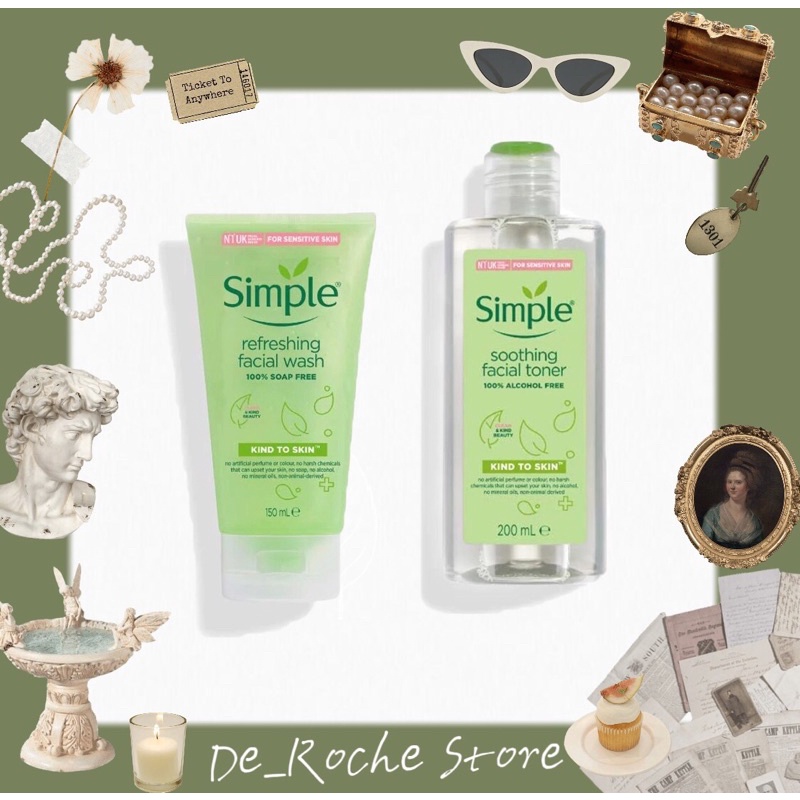 (COMBO) Làm sạch da Simple [ srm150ml + toner200ml ]