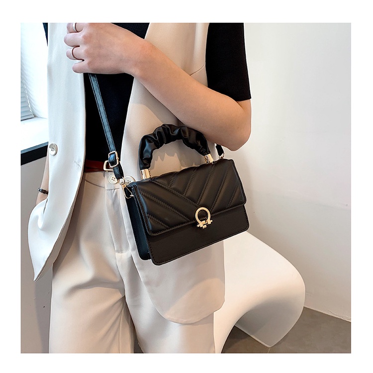 Túi Đeo Vai Hình Vuông Màu Trơn Phong Cách Cổ Điển Thời Trang 2022 Mới Cho Nữ