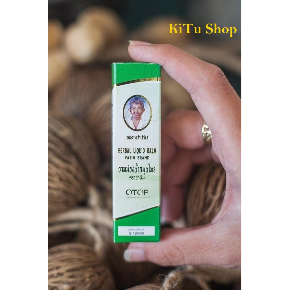 «8cc» 🎈 Dầu Gió Lăn 22 Vị Thảo Dược OTOP - Herbal Liquid Balm Yatim Brand Thái Lan ❃