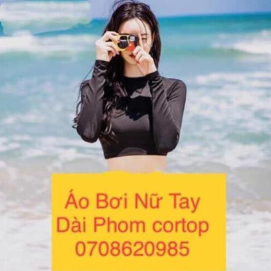 Áo Bơi/ Áo Tập/ Thể Thao Nữ Tay Dài Săn Mút Ngực (phom crotop thiết kế lưng Đan dây cực đẹp ) 👙 sexy  ྇ '  ཾ ་ | BigBuy360 - bigbuy360.vn