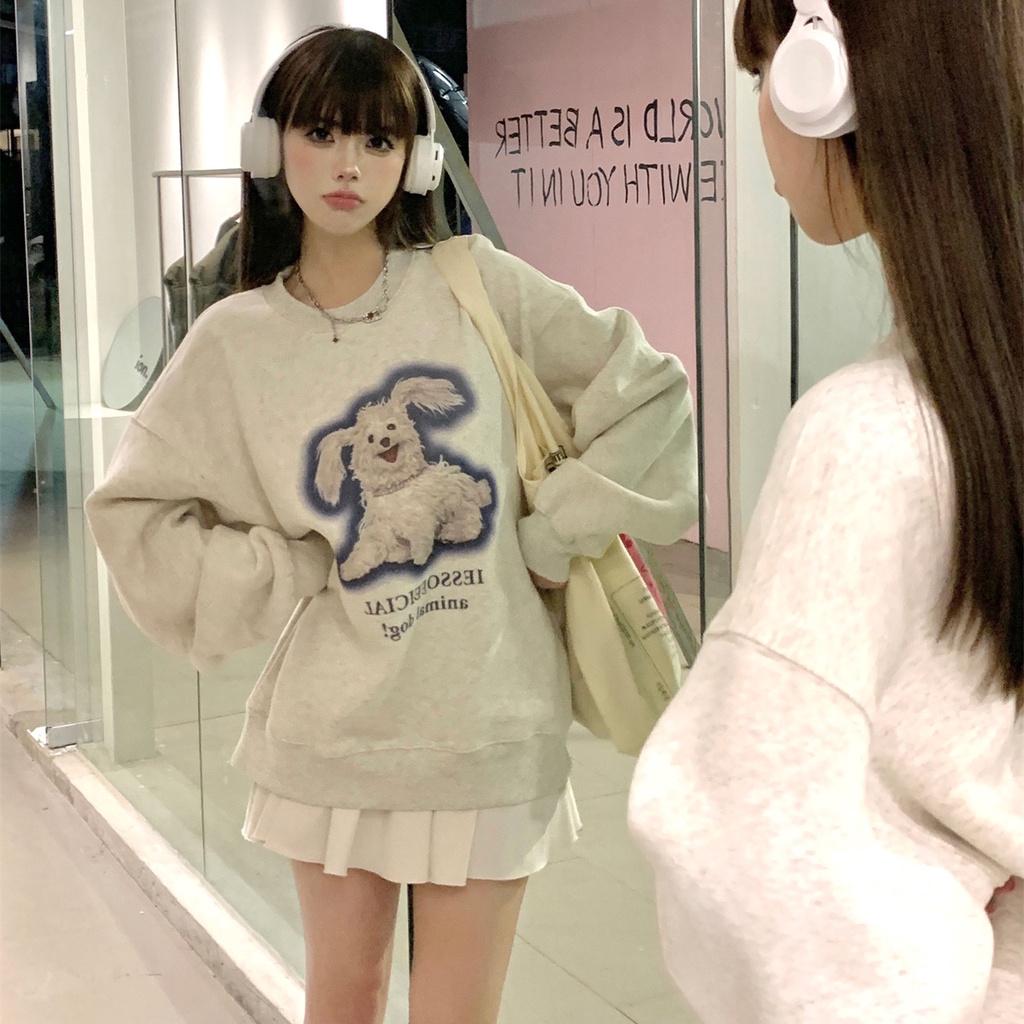 Áo nữ PERTY cổ tròn ngọt ngào và dễ thương phong cách Hàn Quốc thời trang mùa thu